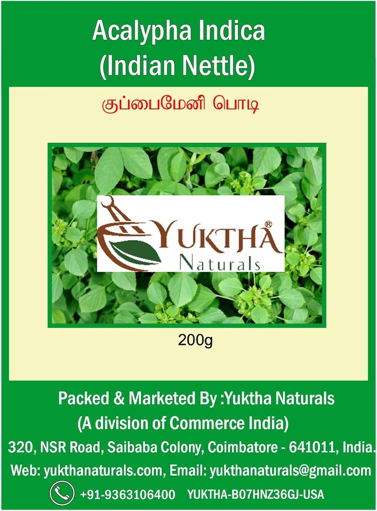 Naturals Harita Manjari Kuppaimeni / Acalypha Indica Powder / Indian Nettle - 200g