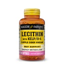 MASON NATURAL Lecytyna z Kelpem, Witamina B6 i Jabłko Cydr Ocet, Podwójny wzór działania, 100 Softgels