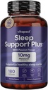 Sleep Support Plus Melatonina & Botaniki do wsparcia zdrowego cyklu snu, z uczuciami spokoju i relaksu dla Wielkiej nocy snu. 180 kapsułek