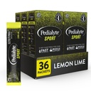 Proszek Pedialyte Sport Electrolyte, szybkie nawodnienie z 5 Kluczami Electrolytes do wsparcia mięśni Przed, Podczas, & Po ćwiczeniach, Lemon Lime, 0.49- oz Pakiety (36 Count)