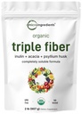 Micro Składniki Organic Triple Fiber Proszek, 2lb 124; Natural Prebiotic do wspierania Digestive & Gut Health 124; Rozpuszczalny, Łatwy do strawienia 124; Unflavored, Wegan
