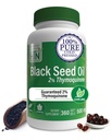 Zdrowie Thru Nutrition Black Seed Oil 500mg 360 Softgels 124; Wysoka potencja 2% Thymoquinone 124; Trzecia strona Tested 124; Czysty zimny naciskany Olejek 124; Organiczne rękawice 124; Non-GMO, Gluten Free, Soy Free
