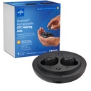 Medline Bluetooth Recharable OTC Słuchaczy, in- The- Ear, 4 Ustawienia środowiskowe, Odporność na wodę, Regulowany objętość, Łagodne do umiarkowania Utrata słuchu, Zmniejszenie hałasu, Earbud Słuchu Pomoc