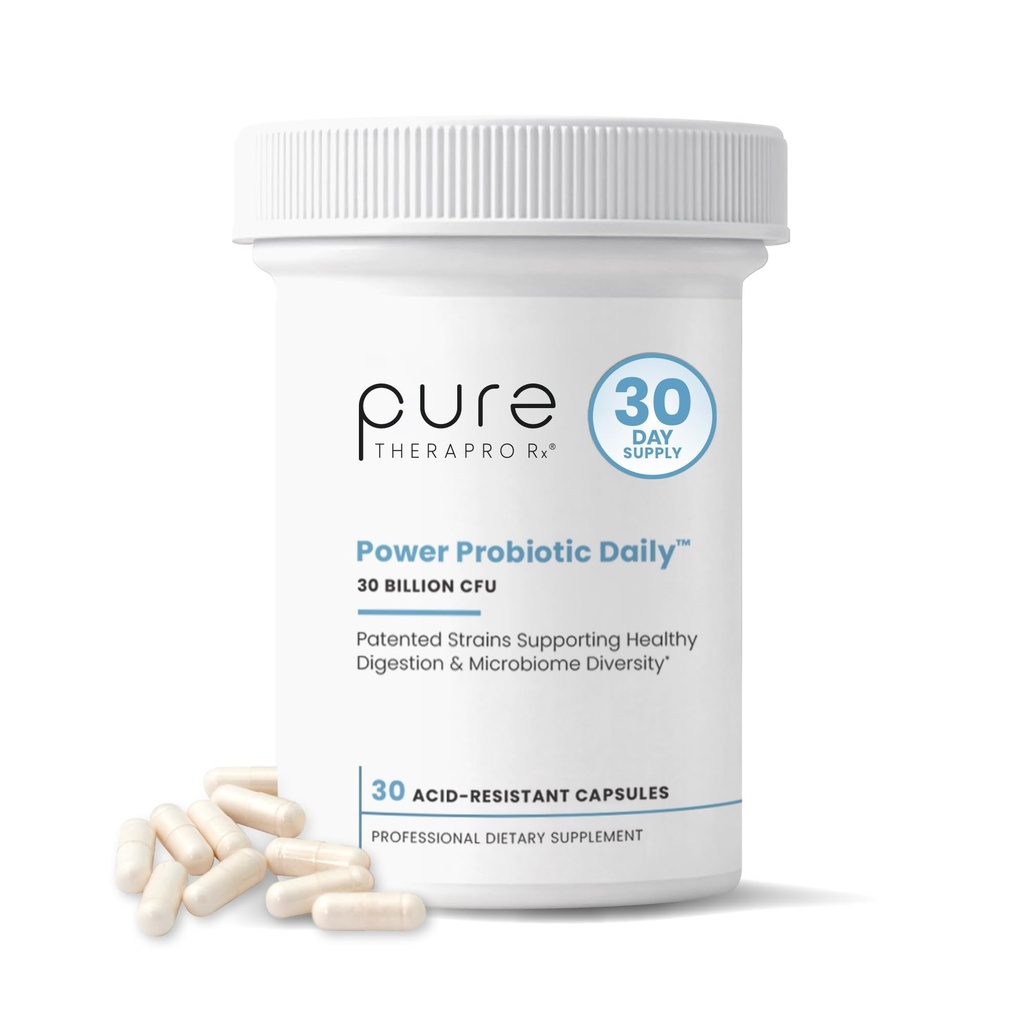 Power Probiotic Daily - 30 Acid- Resistant kapsułki 124; 4 Proven Strains - 30 Billion CFU / kapsułki 124; Opatentowany Activ- Vial Desictant Butelka w celu zapewnienia świeżości 124; Nie wymaga chłodzenia