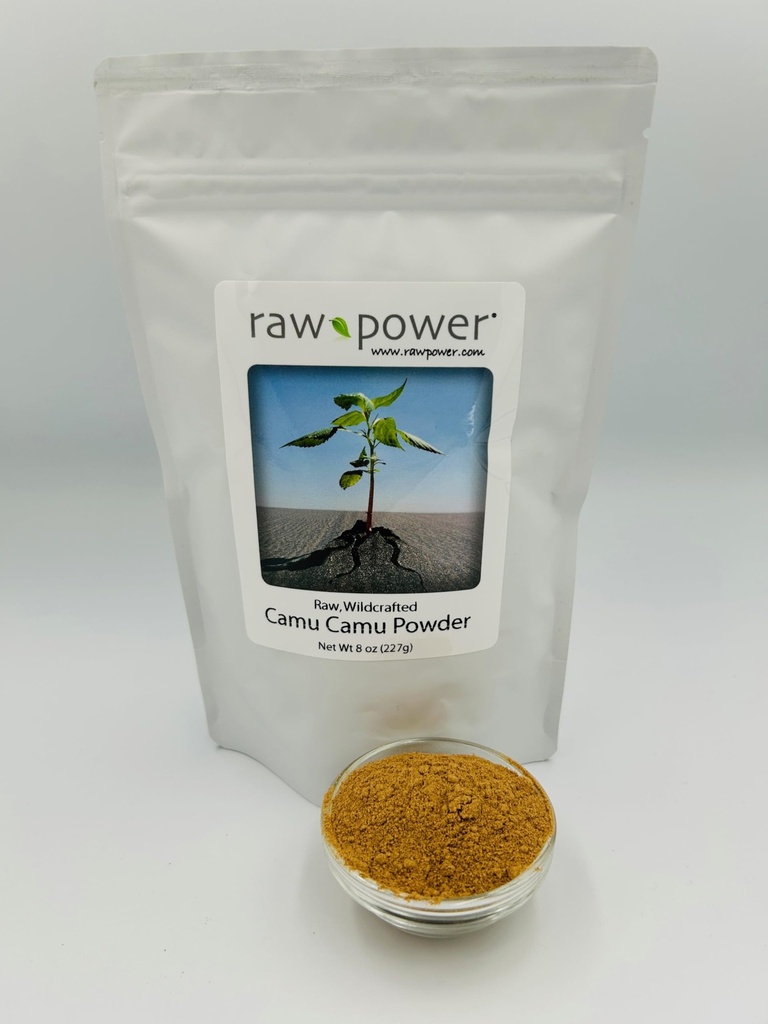 Surowa moc Camu Camu Berry Powder, 8 oz (227g), surowe, dzikie, 100% Czysty, Nie-GMO, Organika