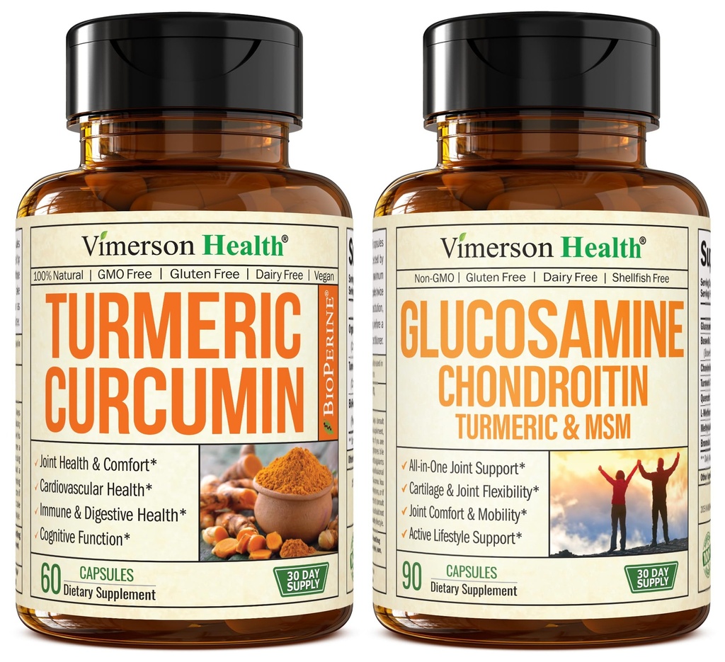 Kurkumina kurkumina z ekstraktem Black Pepper & Glukozamina Chondroitin MSM Joint Supplement