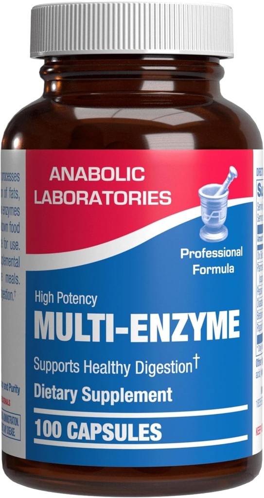 Multi Digestive Enzymes with Ox Bile Supplement - Clinical Strength Disease Supplement with Pancreatin Pancreatic Enzymes for Protein Carb & Fat Digestive Supplement & Reduced Stomach Discomfort