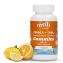 Halal Omega 3 dla dorosłych i dzieci - Omega 3 Gummie wegetariańskie z Lemon & Orange Flavor - Dorośli i dzieci Gummie - 60 Hrabia