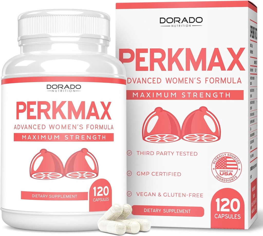 Pigułki wsparcia piersi dla kobiet (120 Hrabia) - Suplement wsparcia piersi i piersi dla kobiet - Kozieradka pospolita, Saw Palmetto, L- Tyrosine, Dong Quai & Fennel Seed Extract Gluten Free - Non-GMO & USA MADE