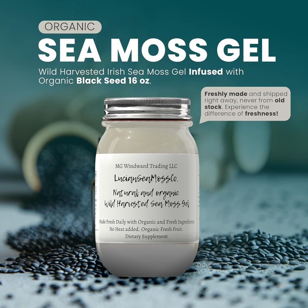 Ashwagandha Mango Sea Moss Gel Organic Fresh Fruit Infused Wild Harberedded Irish Sea Moss Gel Sign 124; Immune and Digestive Support Amend124; Witamina Mineral Antioksydant Supplements Amend124; (16 oz. Ashwagandha Mango)
