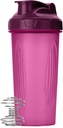 Pan Pen- Shaker Butelki do mieszanek proteinowych, 28 oz, 1 paczka, Purpurowy, Butelka shaker protein z Wire Whisk Ball, Butelka mikser