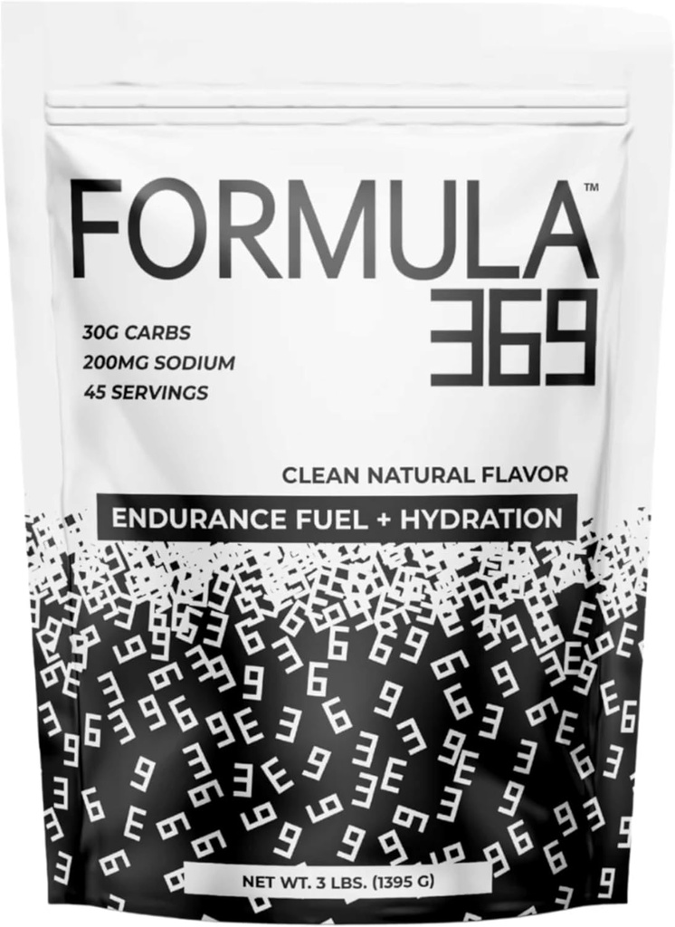 Formuła 369 Endurance & Energy Drink Mix - 30g Węglowodory + Węglowodory 124; Proszek dwuwęglanowy dla sportowców 124; Wegan Drink 124; (3 lb, Unflavored)