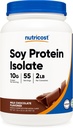 Nutricost Soy Protein Isolate Powder, 2 LB Mleko Czekolada - 10 gramów białka na serwowanie, Wegan, GMOFree & Gluten Free