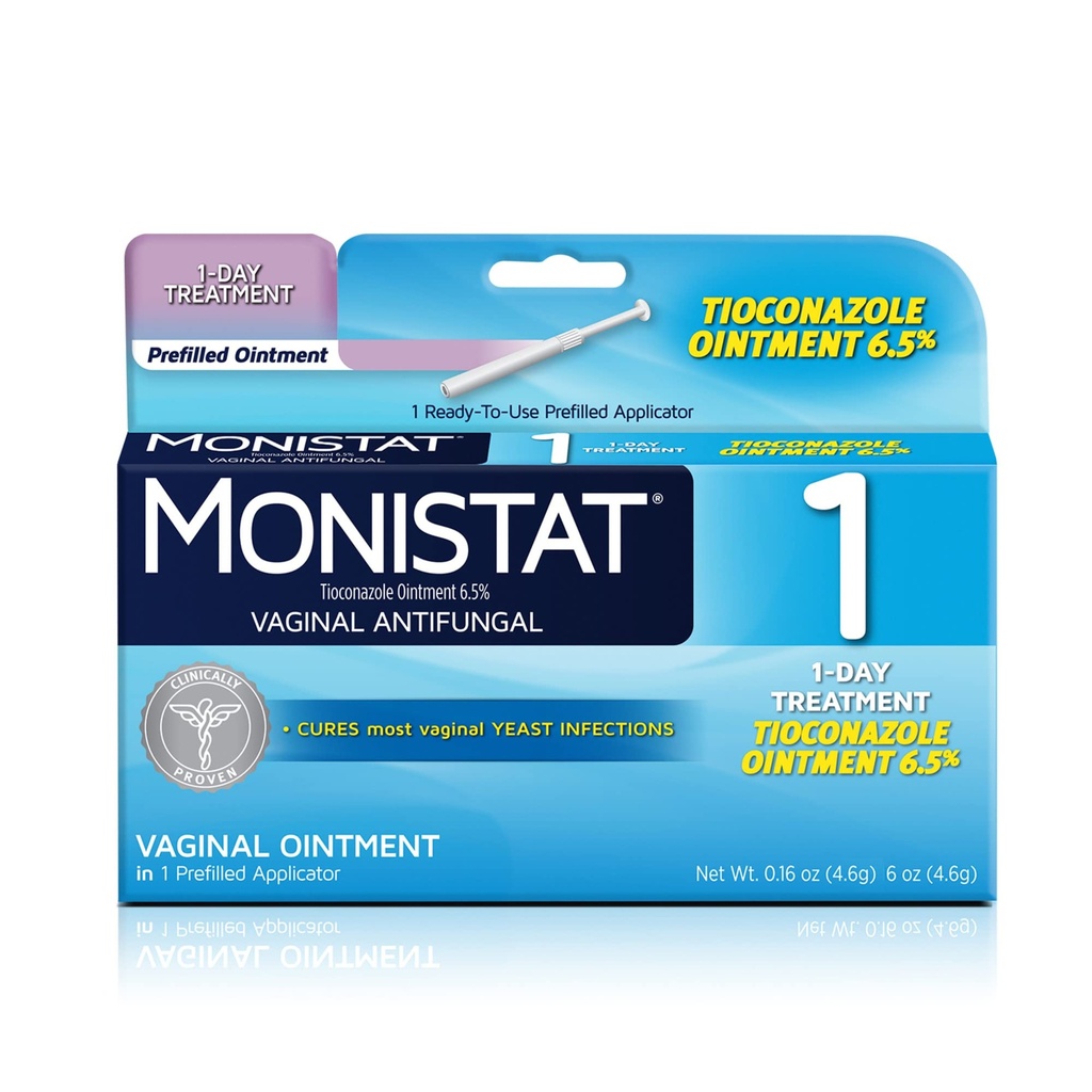 RepHresh Vaginal Gel 4ct (0, 07oz) i Monistat 1-dniowe leczenie zakażenia drożdży u kobiet z 1 aplikatorem do naklejania tiokonazolu