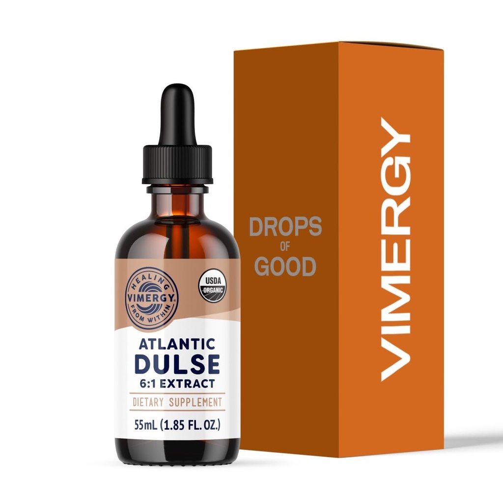 Vimergy Atlantic Dulse Liquid - Antyoksydant Support * - Promotes Free Radical Protection * - Organic, Vegan, Gluten- Free - 55 Servings (55 ml)