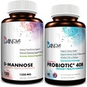 D Kapsułki mannozy i antybiotyki dla kobiet Bundle I Trakt moczowy + Vaginal Health Support I UTI i Yeast Infection Control I Vegan, Gluten Free I Made in USA
