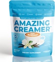 Superfoods Company Amazing Creamer with Collagen - Keto Creamer- Hyaluronic Acid & MCT Oil - Brain Boost & Curbs Crages - Pomaga zdrowej skóry i włosów - Diet- Friendly [30 Sług] [Vanilla]
