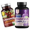 Numer jeden Nutrition N1N Premium Magnezu kompleks [500mg] Wysoka absorpcja i D- Mannose [1350mg z żurawiną i Hibiscus], Non-GMO i Gluten- Free, 2 Pack Bundle