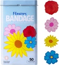 Bioswiss Dzieci Bandaże, Kwiaty kształtowane Self Adhesive Bandaż zestaw, Latex Free, Sterylna opieka nad ranami, 50 Hrabia