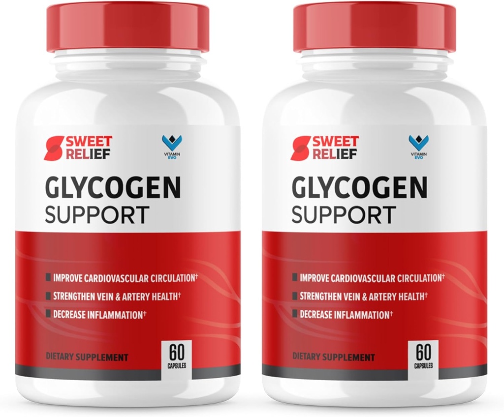 (2 Pack) Sweet Relief Glycogen Support - SweetRelief Blood Vessel Cleaner, Sweet Relief Capsules, Advanced Formula dla ogólnego Wellness, Sweet Relief Recenzje (120 Kapsułki) 2 Miesiąc Dostawy