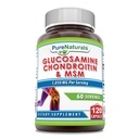Pure Naturals Glucozamine Chondroitin & MSM Supplement DEVE 124; 1850 Mg per Serving EVE 124; 120 Kapsułek EVE 124; Non-GMO EVE 124; Gluten- Free EVE 124; Made in USA