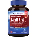 Kryll Oil 1000 mg Softgels, Kryll Oil Omega- 3, EPA, DHA, Astaksantyna i fosfolipidy, 60 Count (Pack of 1), Non-GMO, No Gluten, Made in The USA