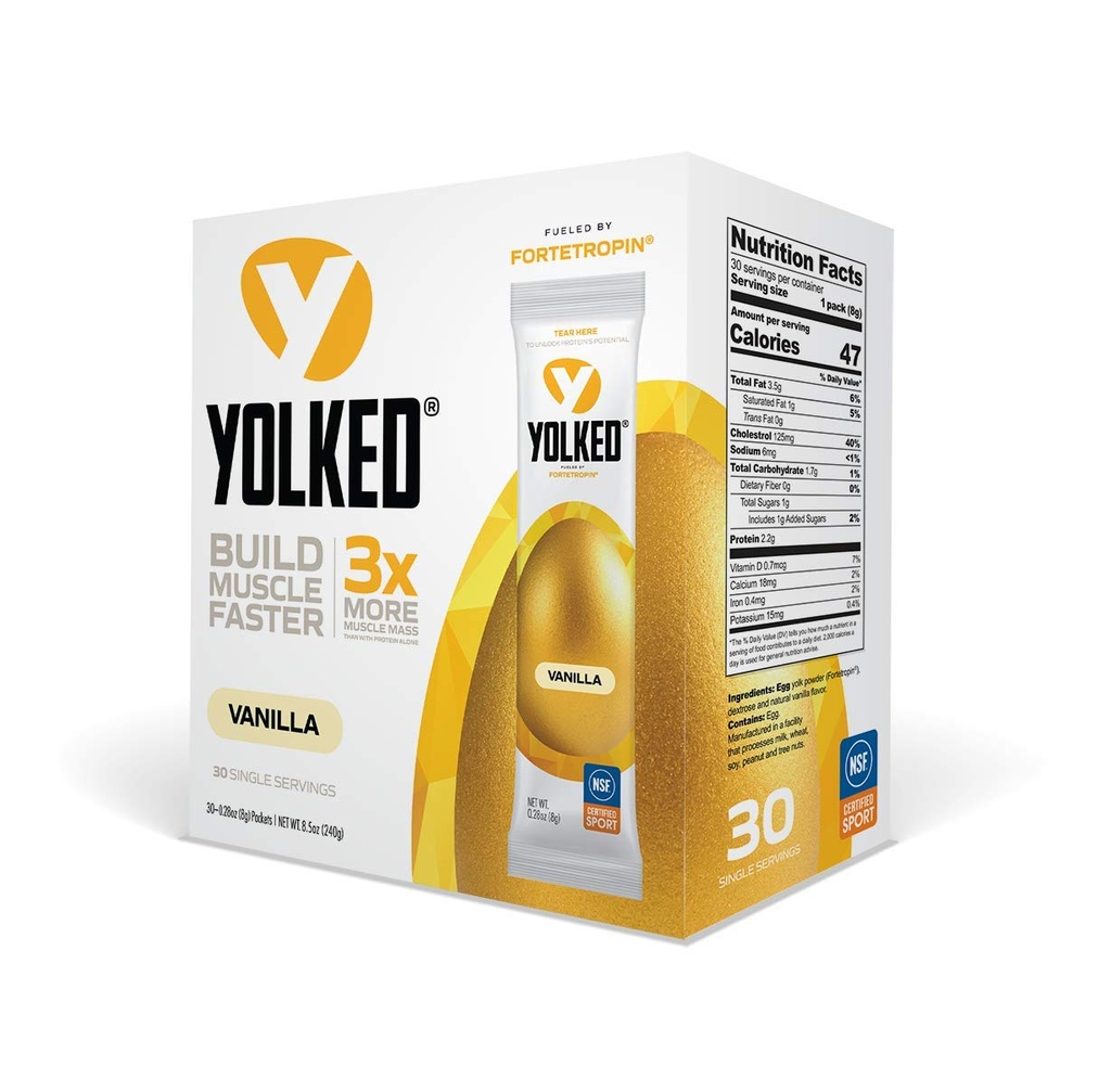 YOLKED - NSF- Certified Muscle Building Supplement - Pomoc Zwiększyć Lean Muscle, Zmniejszyć utratę mięśni, i poprawić odzysk z Fortetropin, 30 Służenie