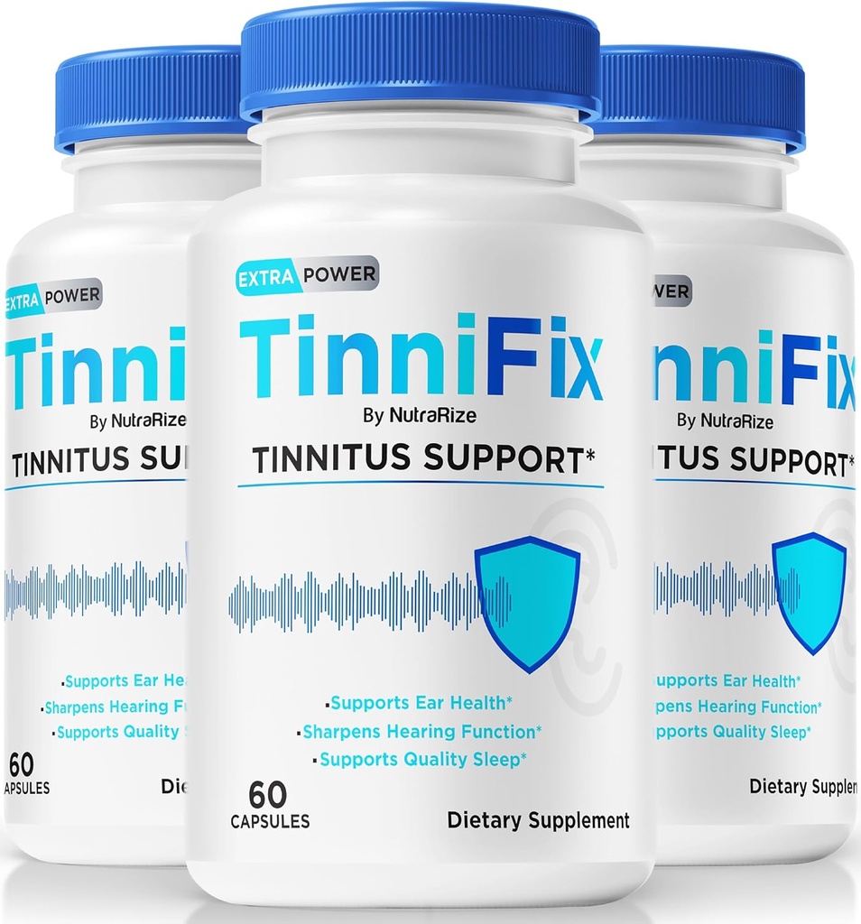 (3 Pack) Kapsułki Tinnifix - zaawansowana formuła wsparcia słuchu, Tabletki Tinnifix utrzymać zdrowy słuch, Wszystkie naturalne Tinnifix dla całkowitego zdrowia ucha, Oficjalna Tinni Fix Review (180 Kapsułki)