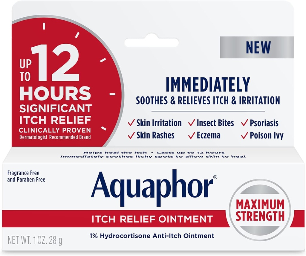 Aquaphor, Itch Relief Ointment 1% Hydrokortyzon, 1 unce
