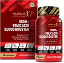 Iron Folic Acid Booster Daily Vital, Chelated Iron with Folic Acid & Vitamin C, B12 & Natural Spinach Powder, 60 Veg Capsules