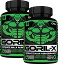 Testosteron Booster Supplement for Men - Goril X Workout Mężczyzna Wzmacnianie pigułek 1000mg - Zwiększenie Rozmiar, Siła i Energia - z Napalone Goat Weed, Tongkat Ali & Tribulus Terrestris - 60 Kapsułki (2pk)