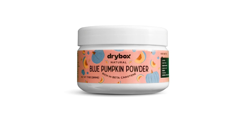 Suszarka Jarrahdale Blue Puder dyni, suplement do Superfood w proszku, Pumpkin Spice Latte i Pumpkin Pie, Wielkie Źródło Beta Caroten i witaminy A, 7 uncji (200 gramów)