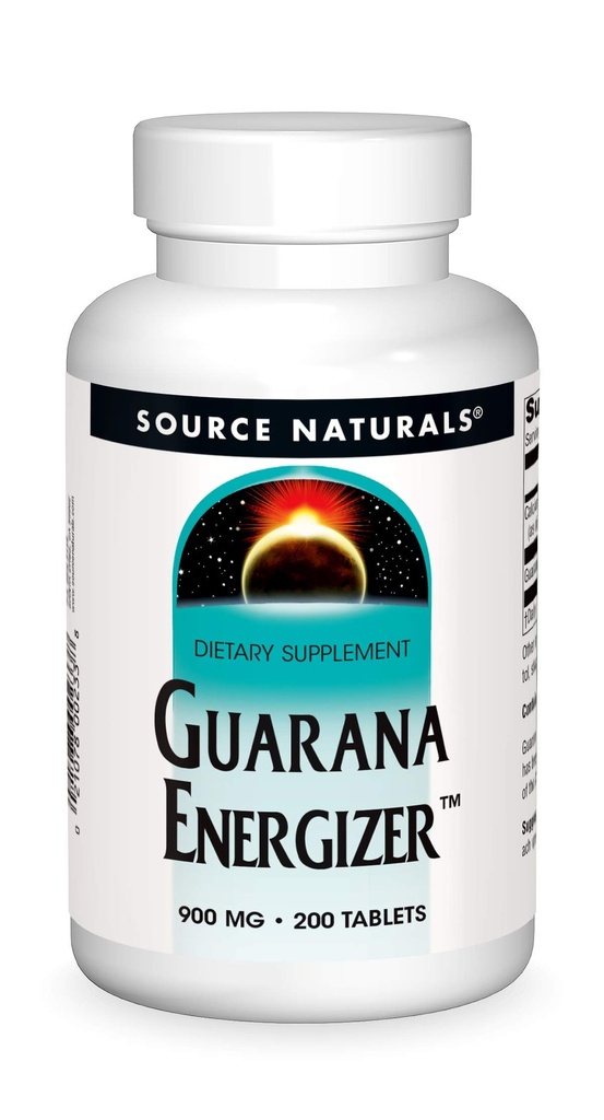 Źródło Naturals Guarana Energizer 900 mg Castene and Energy - 200 tabletek