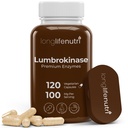 LongLifeNutri Lumbrokinase 100mg - Maksymalna aktywność 2 000 000 jednostek na porcję, 120 Kapsułek wegetariańskich, 2-miesięczne dostawy, Natural Enzyme Supplement for Circulative Health, Lab Tested, Made in USA