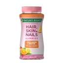 Naturalne Bounty Optimal Solutions Włosy, Skóra i paznokcie z Biotin i Kolagen, Citrus-Flavored Gummies Suplement witaminy, 2500 µg, 80 Ct, 40 Całość Służenia