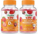 Żywa witamina D Dzieci + Wapnia Magnezu Dzieci, Gummies Bundle - Great Desting, Suplement witaminy, Gluten Free, GMO Free, Gummy do żucia