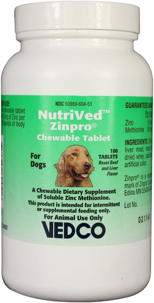 Nutrived ZinPro tabletki do żucia dla psów (100 liczba)