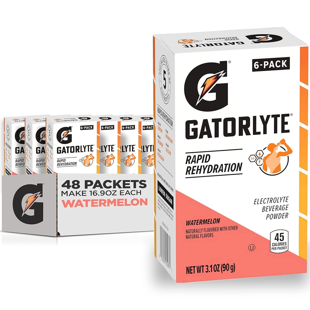 Proszek Gatorlyte, Arbuz, Tworzy 20 Fl Oz (Opakowanie po 48)