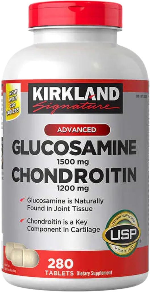 Kirkland Podpis Glukozamina i Chondroitin, 280 Tabletki