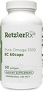 HormoneSynergy Omega 1300 EC Fish Oil Softgels - Wysoka wytrzymałość Omega 3 Suplement z zwiększoną absorpcją - IFOS zweryfikowany, Powłoka Enteric, 600mg EPA, 260mg DHA - 60 Count