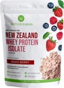 Antler Farms - 100% trawa karmiona Nowa Zelandia Białko serwatki Isolate, Mieszany aromat jagodowy, 30 Słupki, 2 kg - Pyszne, Przetworzone na zimno, Szybko wchłaniane, Keto Friendly, NO- Hormony, NO- GMO