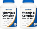 Kompleks witaminy B o dużej mocy Nutricost 462mg, 240 kapsułek (2 butelki) - z witaminą C