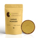 CARMEL ORGANICS Harad / Haritaki Fruit Powder 8 Ounce lub 0,5 Lb / 227 Grams (Opakowanie po 1) 124; Natural Gold 124; No Added Conservative Agregat 124; Non-GMO Agregat 124; Terminalia Chebula Powder