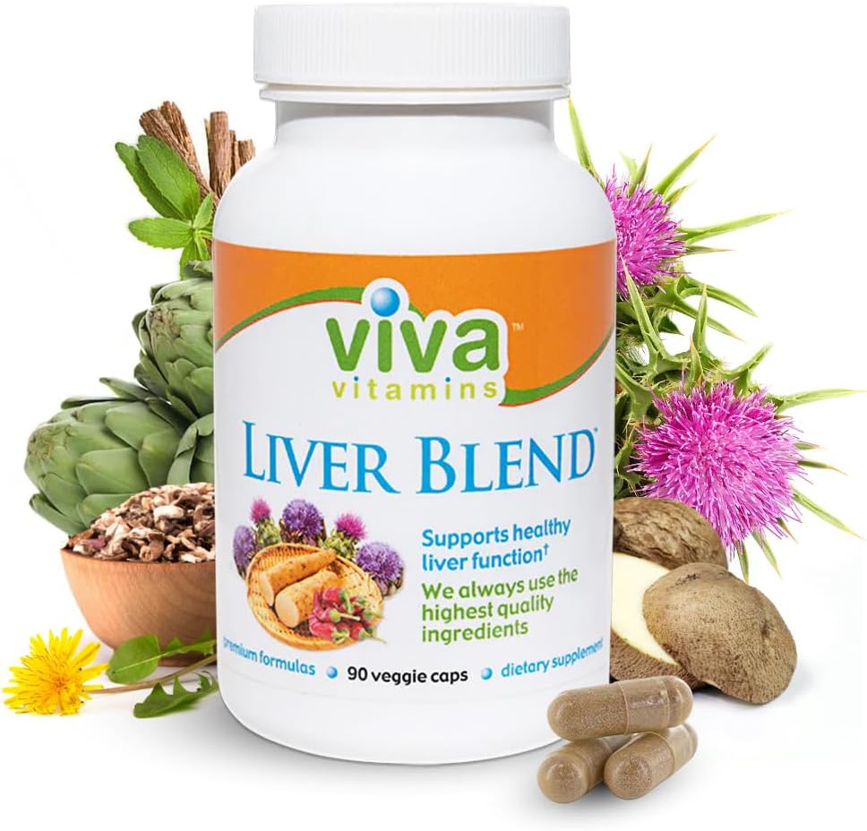 Viva Vitamin Mieszanka Detox Cleanse - Oczyszczanie wątroby Detox & Naprawa w / Mleko Thistle & Artiduck Extract, Suplement wątroby dla optymalnej wsparcia wątroby, Wegan, Gluten Free, Non-GMO, 90 Veggie Caps