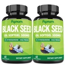 Premium Black Seed Oil Softgel kapsułki - 2 opakowania 60 Liczy 500mg - 4 Miesiące dostaw dla odporności, cyrkulacji, Pokarm, Skóra, Włosy i ciało Zarządzanie