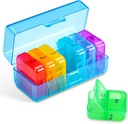 Zoksi Cotygodniowy Pill Organizator 2 razy dziennie, Blue 7 Day Am Pm Pill Box, Daily Am Pm Pill Organizator 7 Day, Przenośny Witamina Pill Case, Tygodniowy Pill Box dla olejów rybnych, Witamina, Suplement