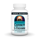Źródło Naturals Caffeina + L- Theanine, Energy and Focus Support from Green Tea * - 120 tabletek