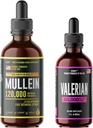 HERBIFY Bundle - Ekstrakt Mullein Leaf & Valerian Root Tincture - Wsparcie układu oddechowego i układu nerwowego