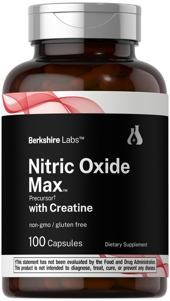 Horbäach Acirc Supplement with Creatine Assistance 124; 100 Capsules Assistance 124; L Citruline, L Arginine, and Creatine Monohydrate Assistance 124; Non-GMO, Gluten Free Assistance 124; Berkshire Labs
