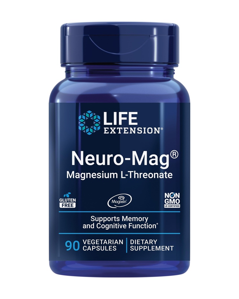 Przedłużenie życia Gamma E Mieszane Tokoferole i Tocotrienols 60 Softgels i Neuro- mag Magnezu L- treonian 90 Kapsułki wegetariańskie